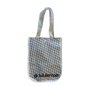 Lululemon shopping tote bag Holiday Design gray Small